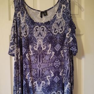 Cynthia Rowley Peek A Boo Shoulder Tunic Size 3X